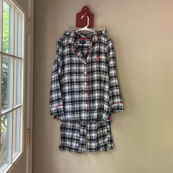 Chaps Black/White Plaid Pj Set S - Picture 2 of 8